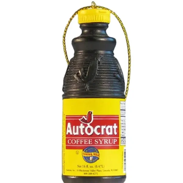 Autocrat coffee syrup bottle ornament