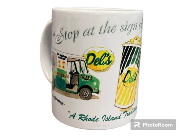 Dels stop at the sign illustrated mug