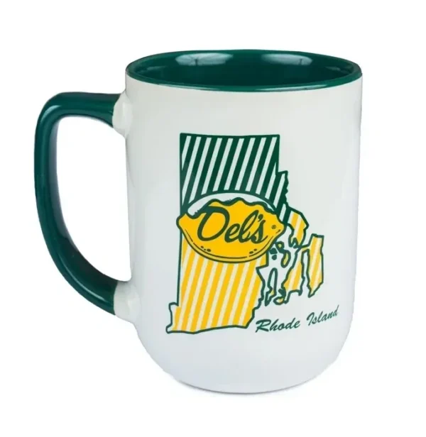 Dels stop at the sign mug green back