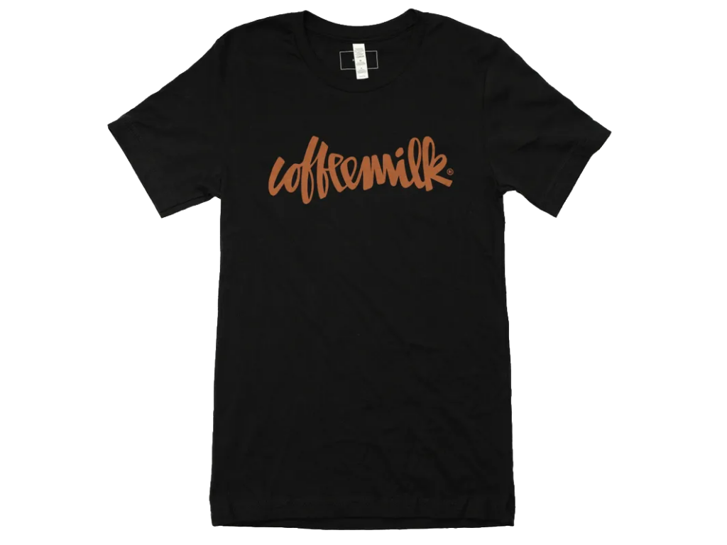 Coffeemilk script tshirt transparent bg